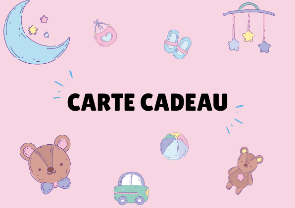 Offrez une carte cadeau, le cadeau idéal pour l'achat d'un sac à langer